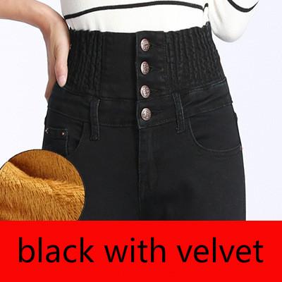 Women Winter Fleece Jeans