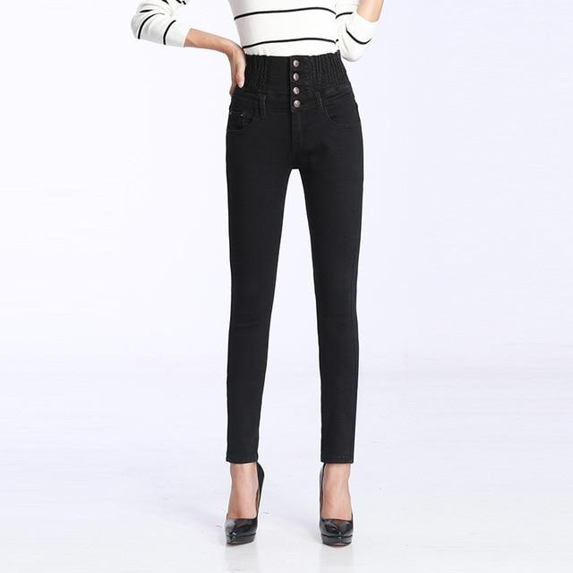 Women Winter Fleece Jeans